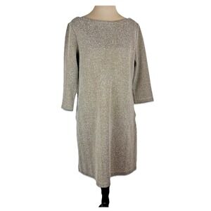 JJill Womens Shift Dress Three Quarter Sleeve Classic Fit Minimal Style Petite S